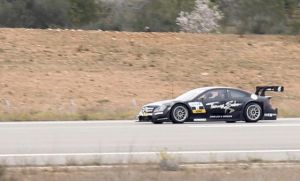 One of the cars in practice at Castellon Airport